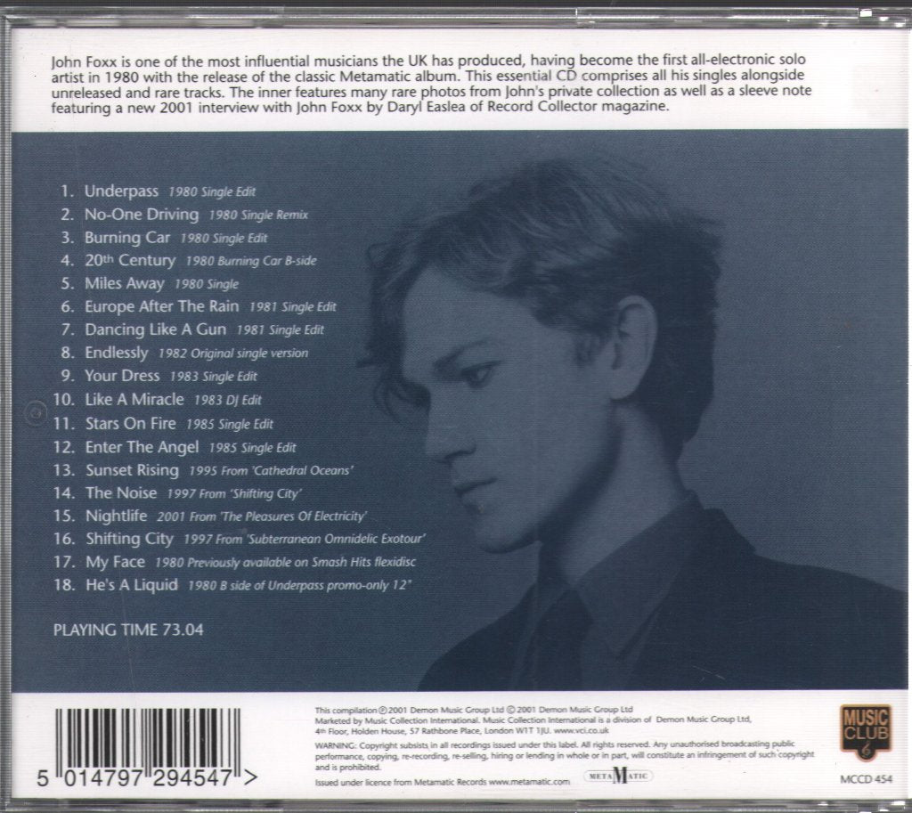 John Foxx - Modern Art - The Best Of John Foxx - Cd