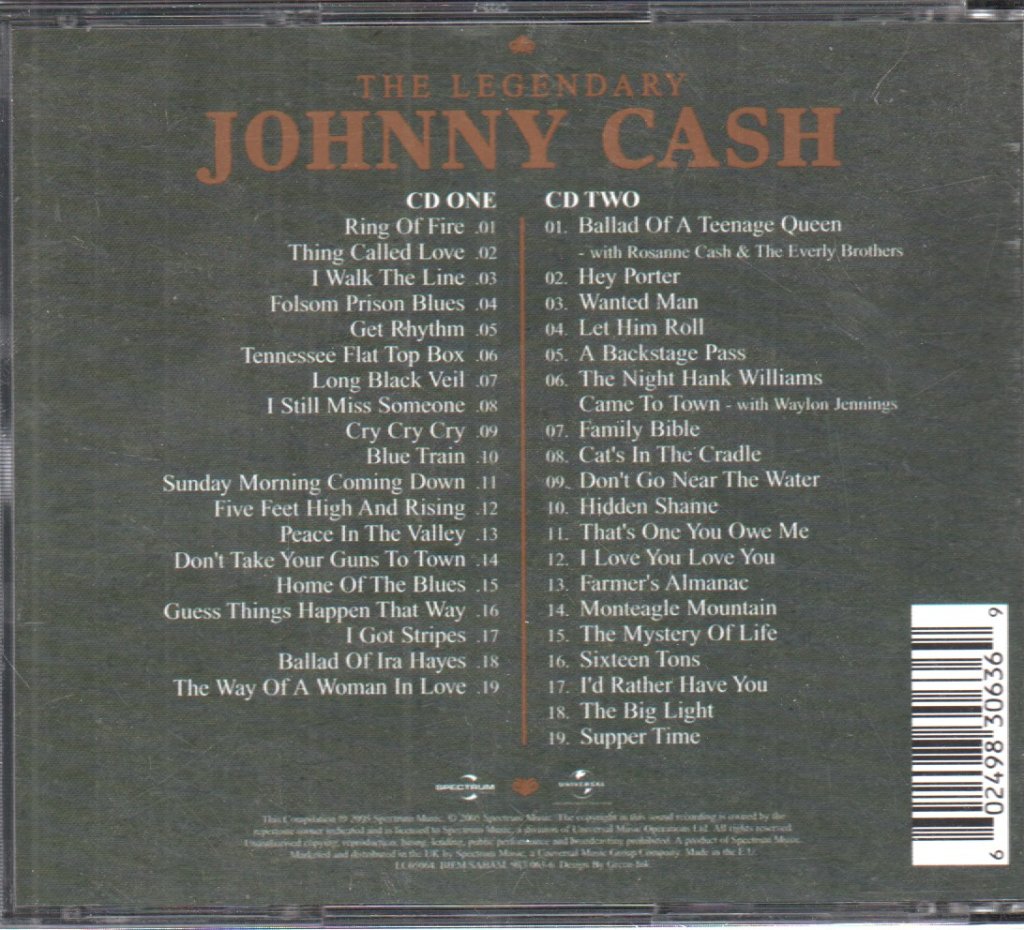 Johnny Cash - Legendary Johnny Cash - Double Cd
