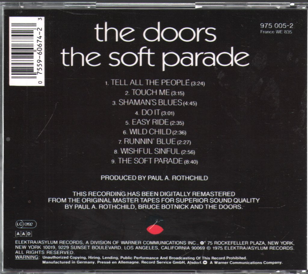 Doors - Soft Parade - Cd