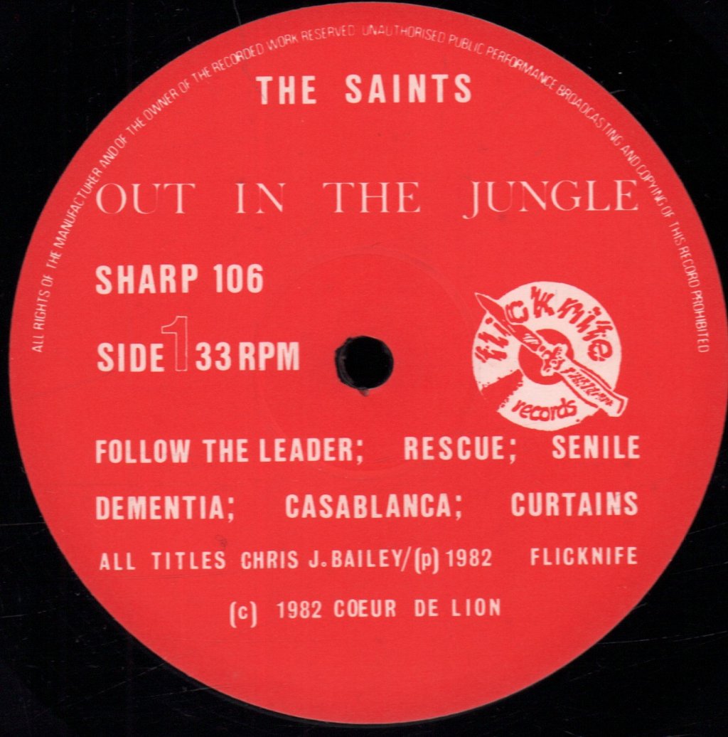 Saints (Aussie Punk Group) - Out In The Jungle - Lp