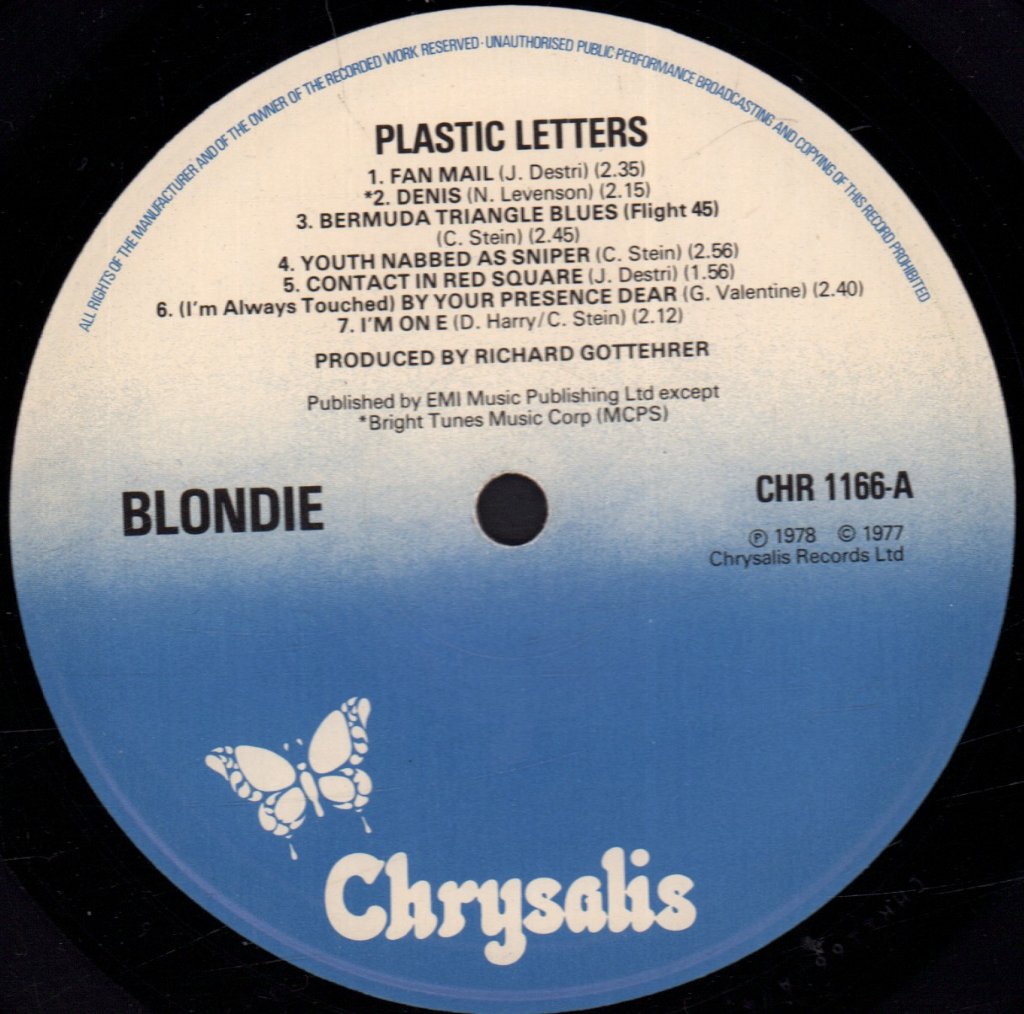 Blondie - Plastic Letters - Lp