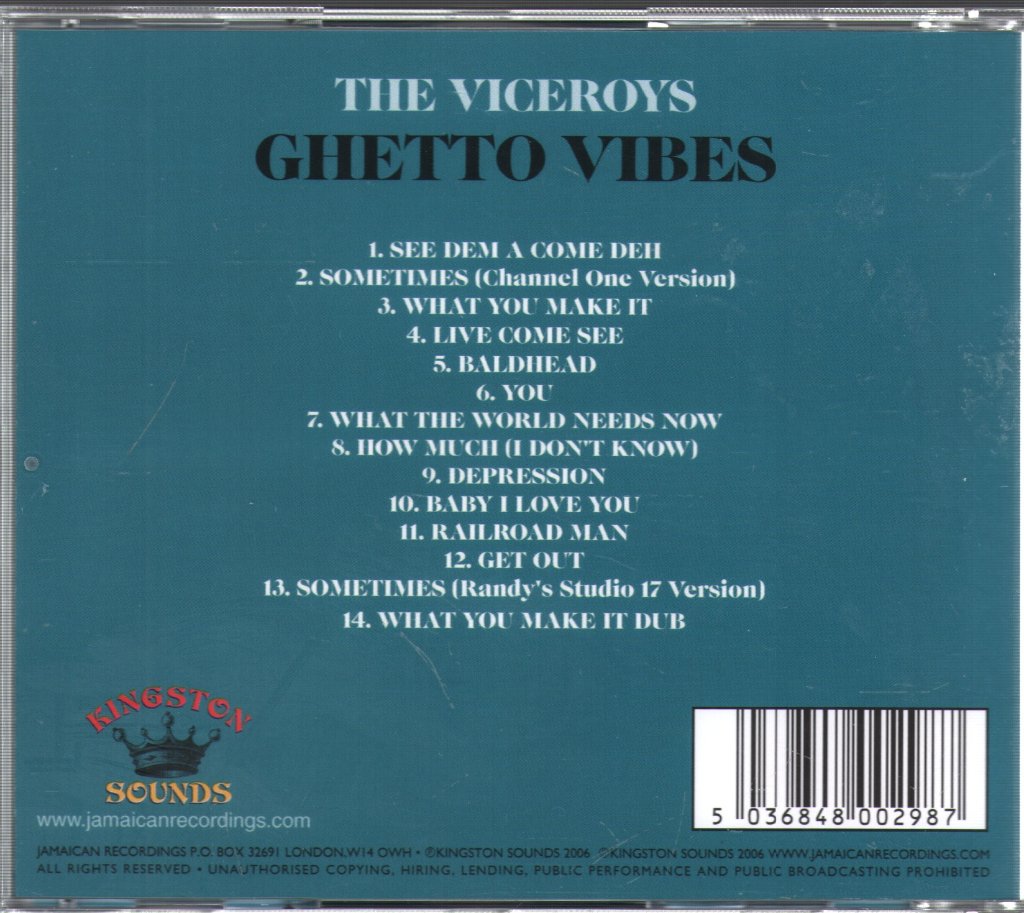 Viceroys - Ghetto Vibes - Cd