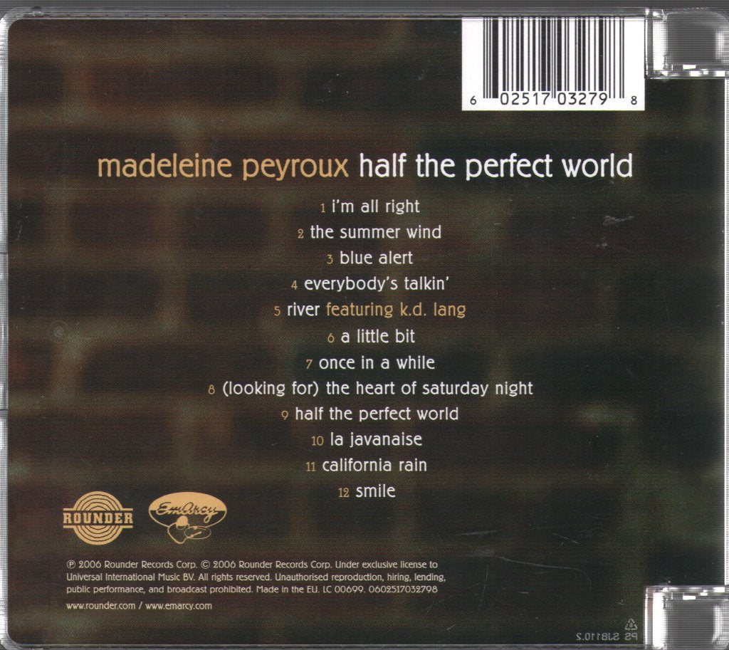 Madeleine Peyroux - Half The Perfect World - Cd