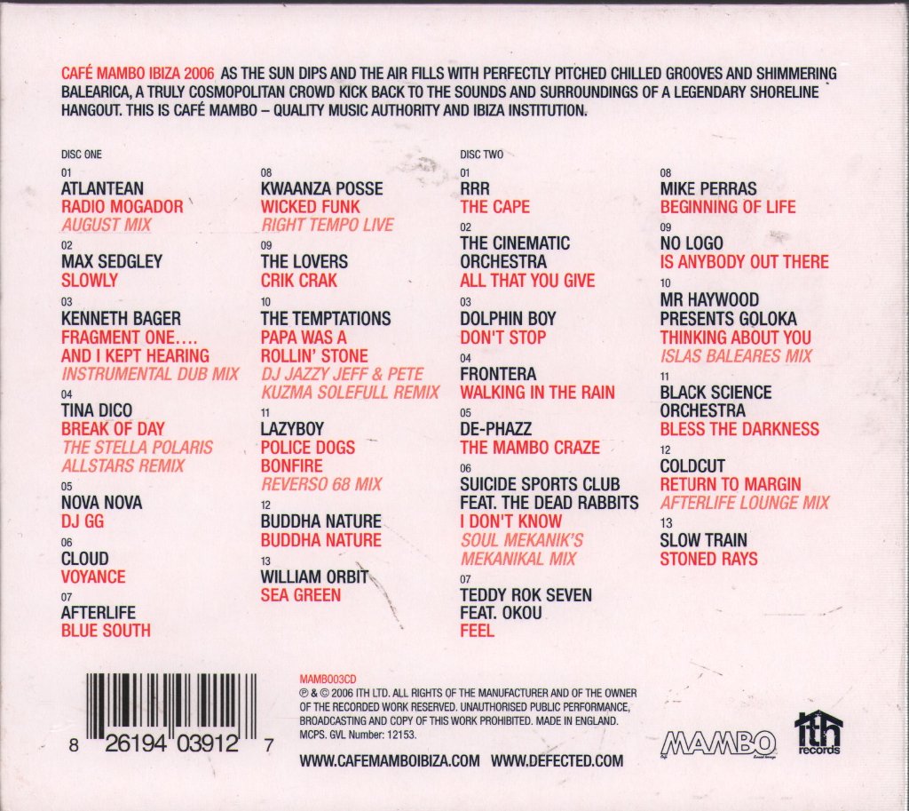 Various Artists - Café Mambo Ibiza 2006 - Double Cd