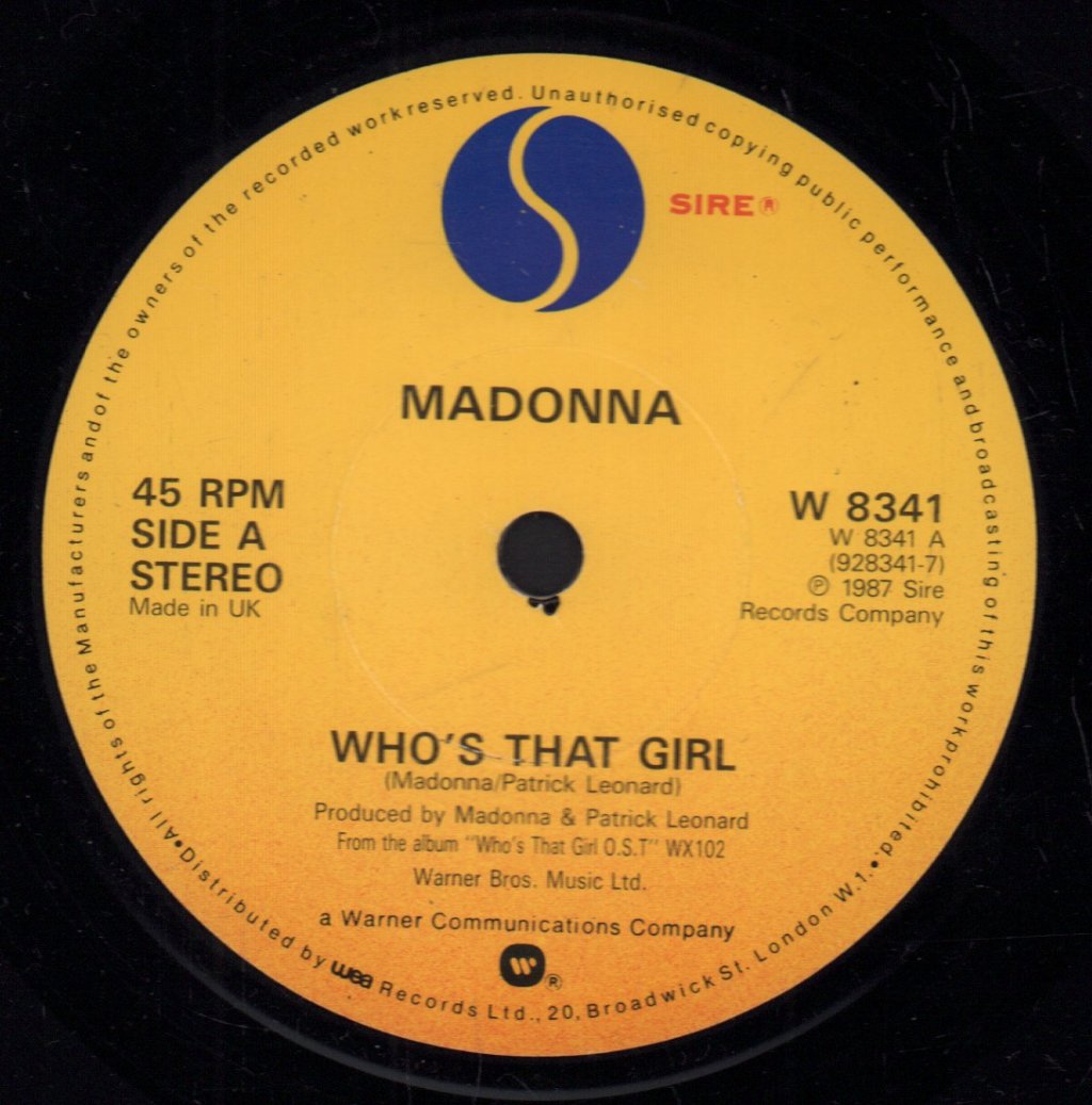 Madonna - Who's That Girl - 7 Inch