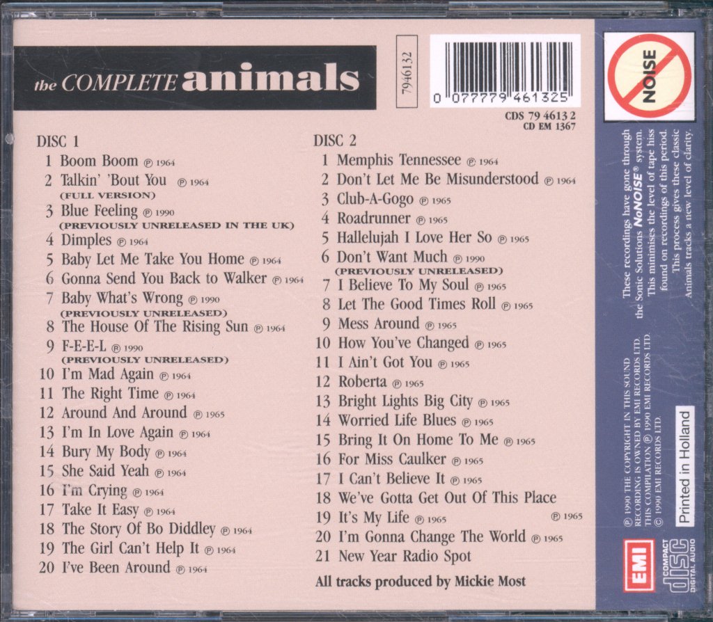 Animals - Complete Animals - Double Cd