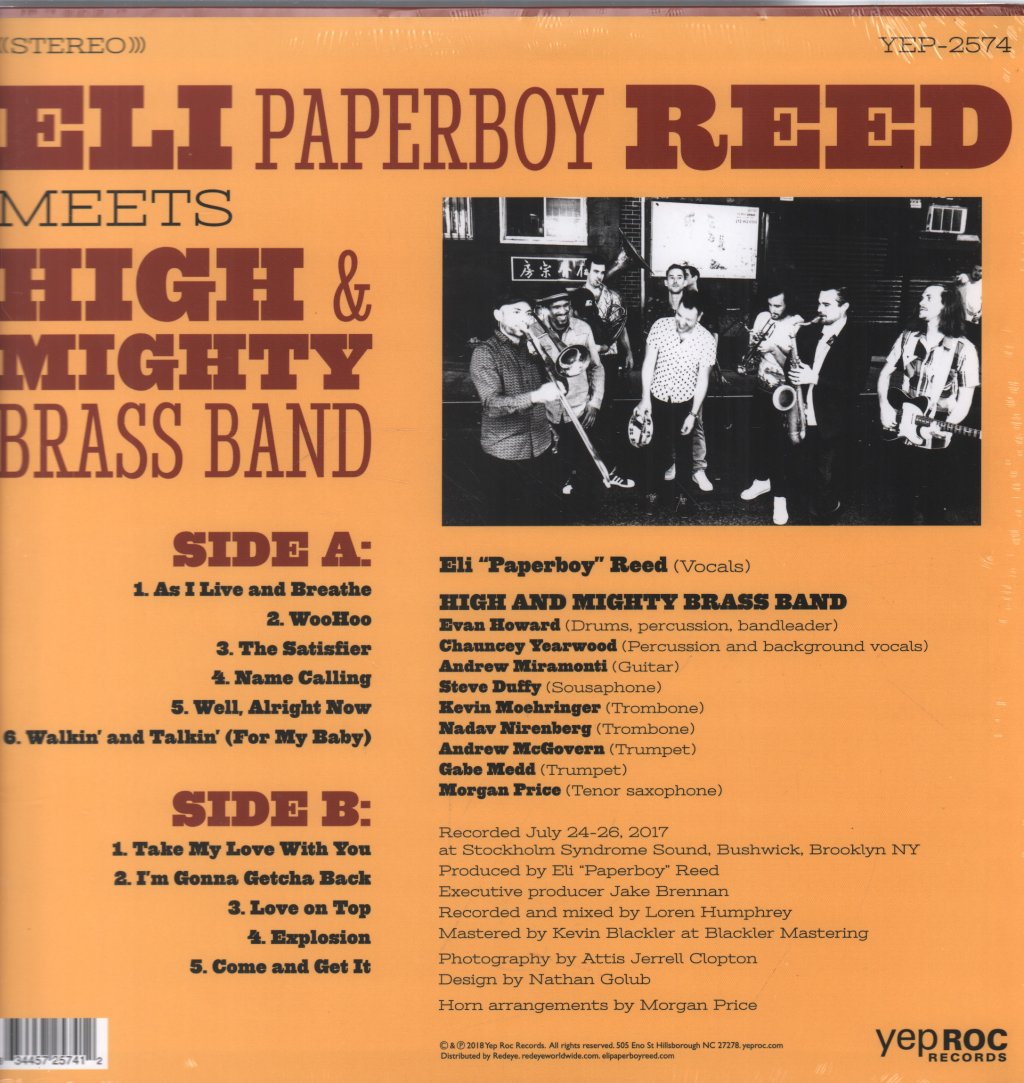 Eli Paperboy Reed - Meets High & Mighty Brass Band - Lp