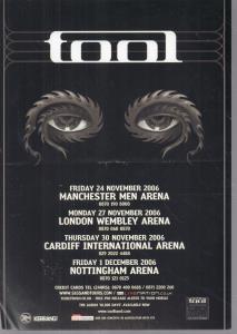 Tool - Uk Tour 2006 - Flyer
