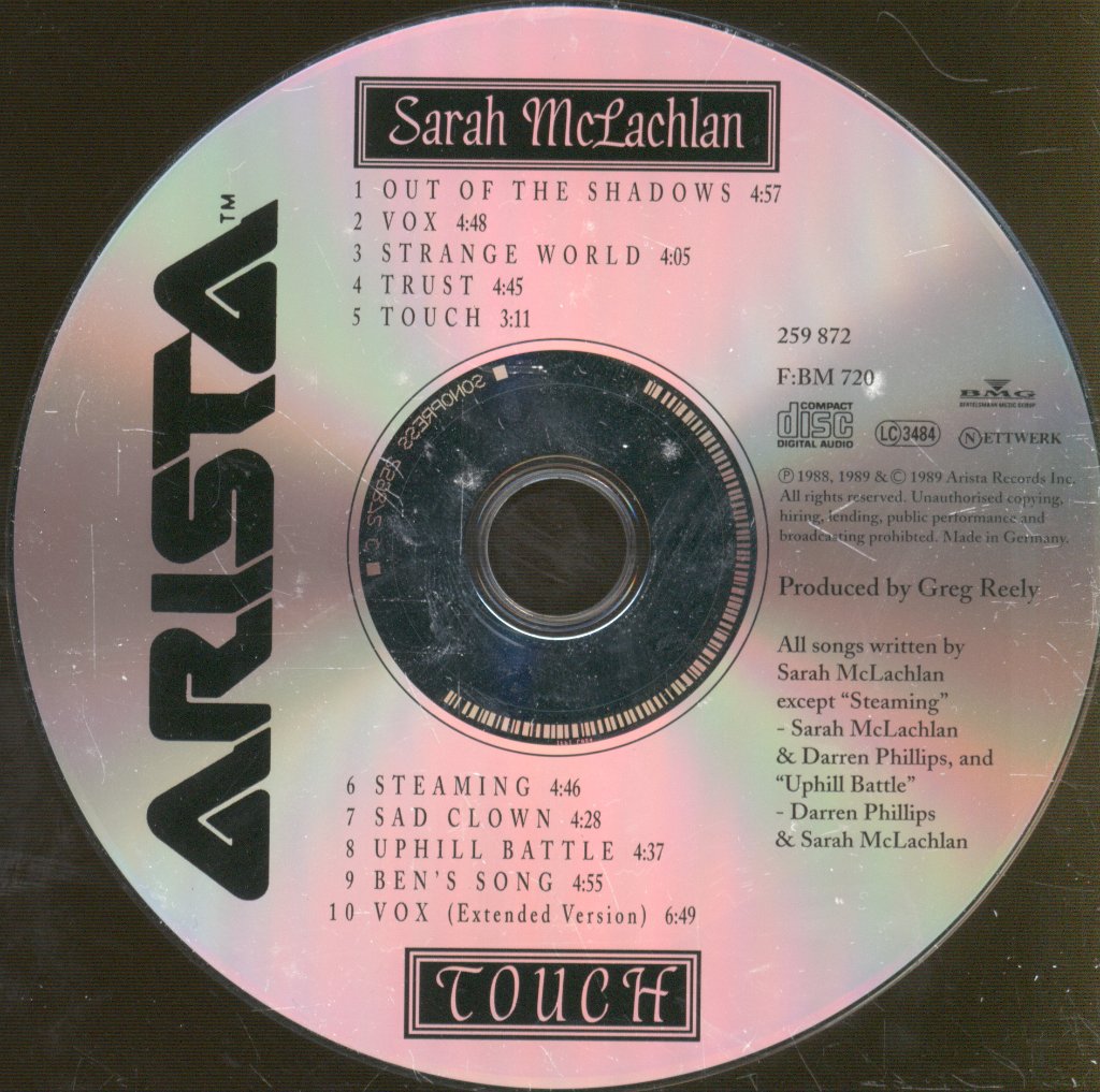 Sarah Mclachlan - Touch - Cd