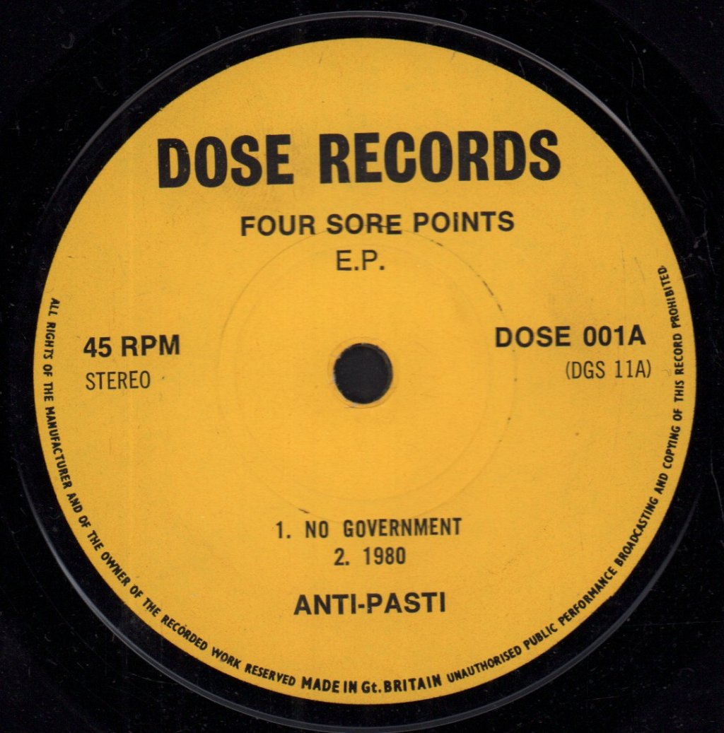 Anti-Pasti - Four Sore Points.... - 7 Inch