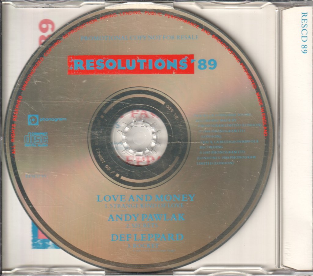 various (love and money andy pawlak def leppard) - Resolutions 89 - Cd