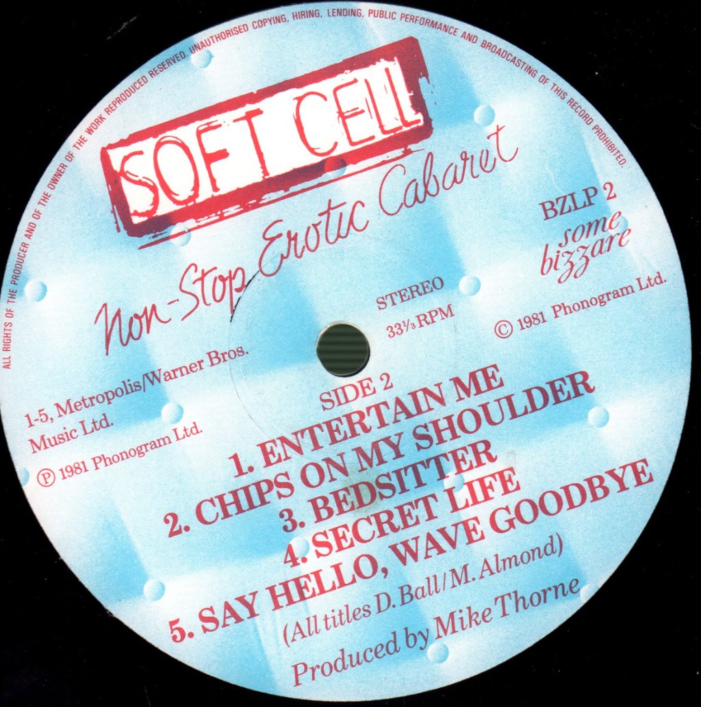 Soft Cell - Non Stop Erotic Cabaret - Lp