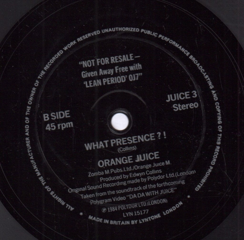 Orange Juice - Lean Period - 7 Inch