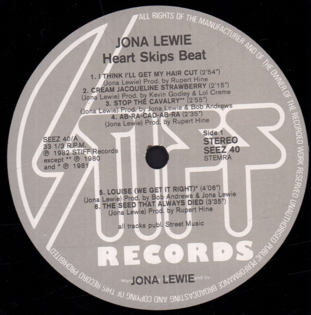Jona Lewie - Heart Skips Beat - Lp