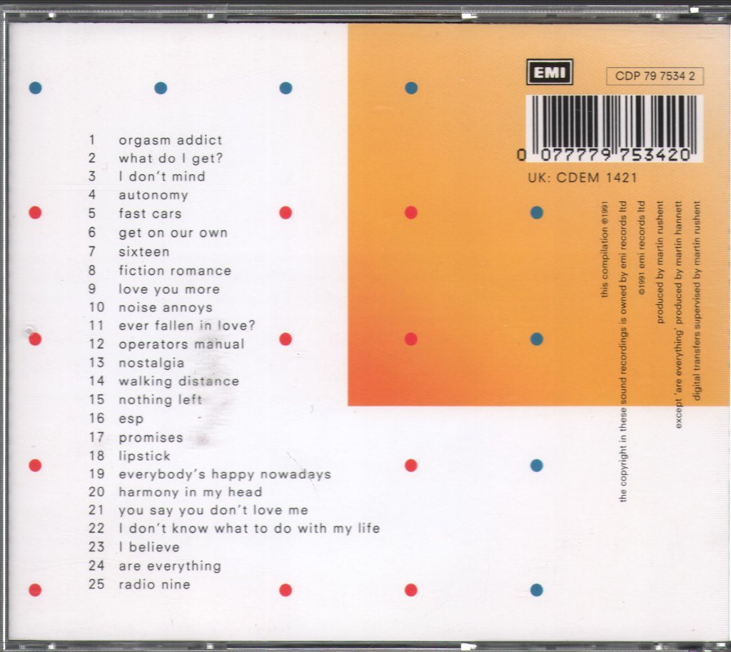 Buzzcocks - Operators Manual (Buzzcocks Best) - Cd
