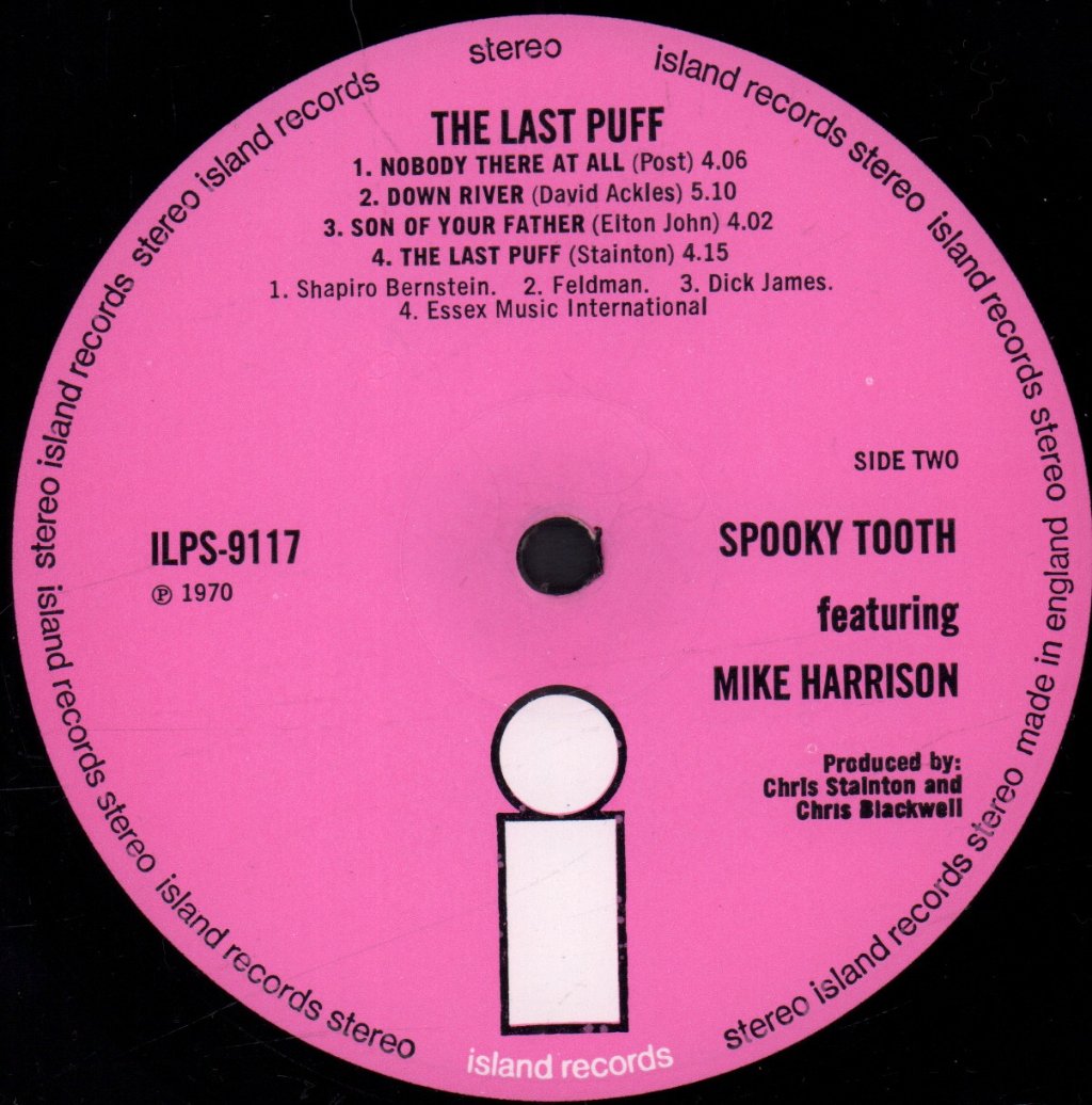 spooky tooth featuring mike harrison - Last Puff - Lp