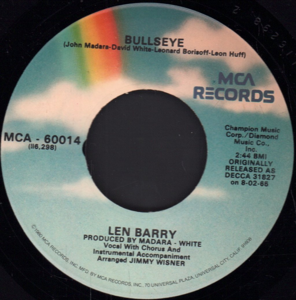Len Barry - 1-2-3 / Bullseye - 7 Inch