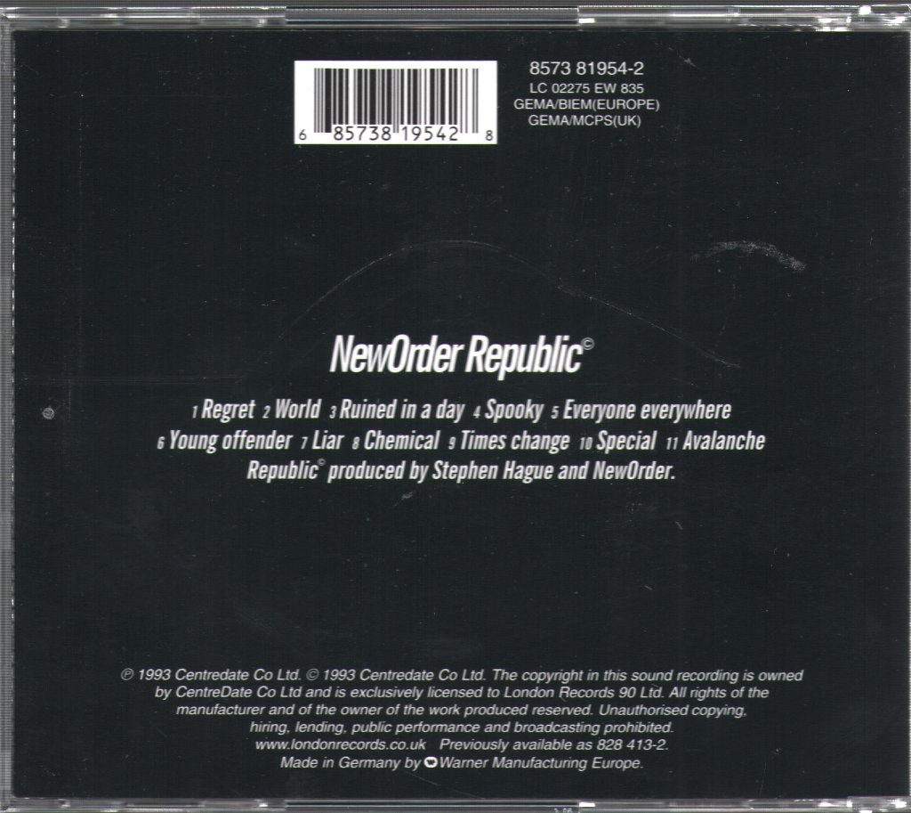 New Order - Republic - Cd