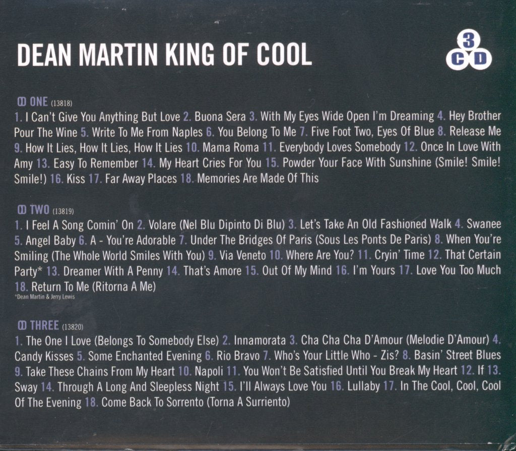 Dean Martin - King Of Cool - Triple Cd
