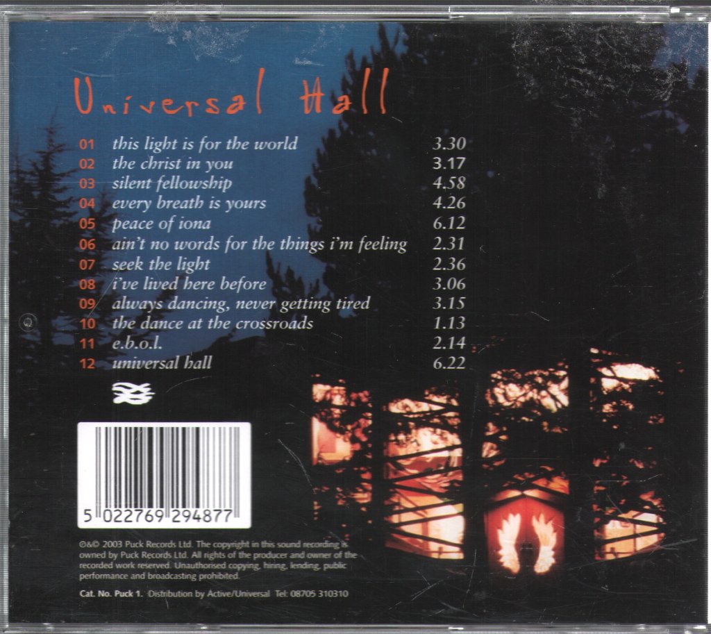 Waterboys - Universal Hall - Cd