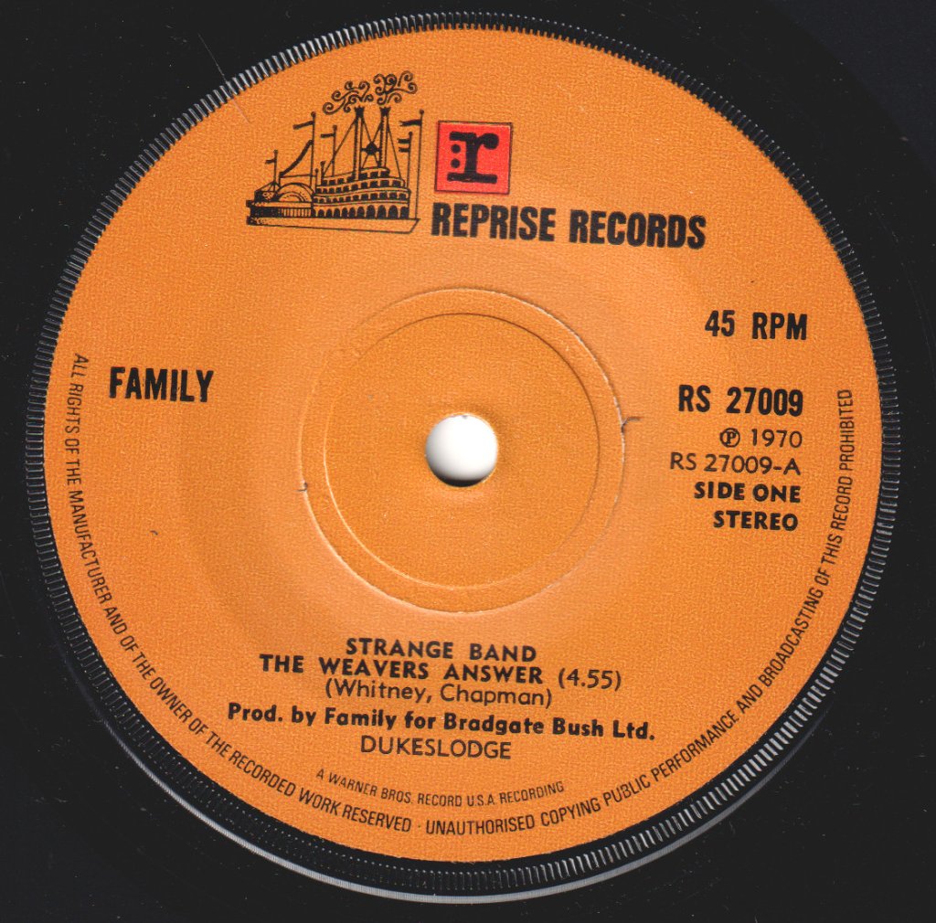 Family (Prog/Rock Group) - Strange Band - 7 Inch