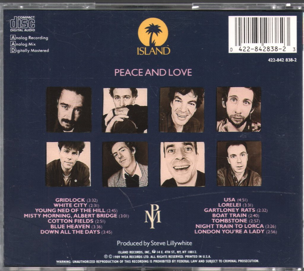 Pogues - Peace And Love - Cd