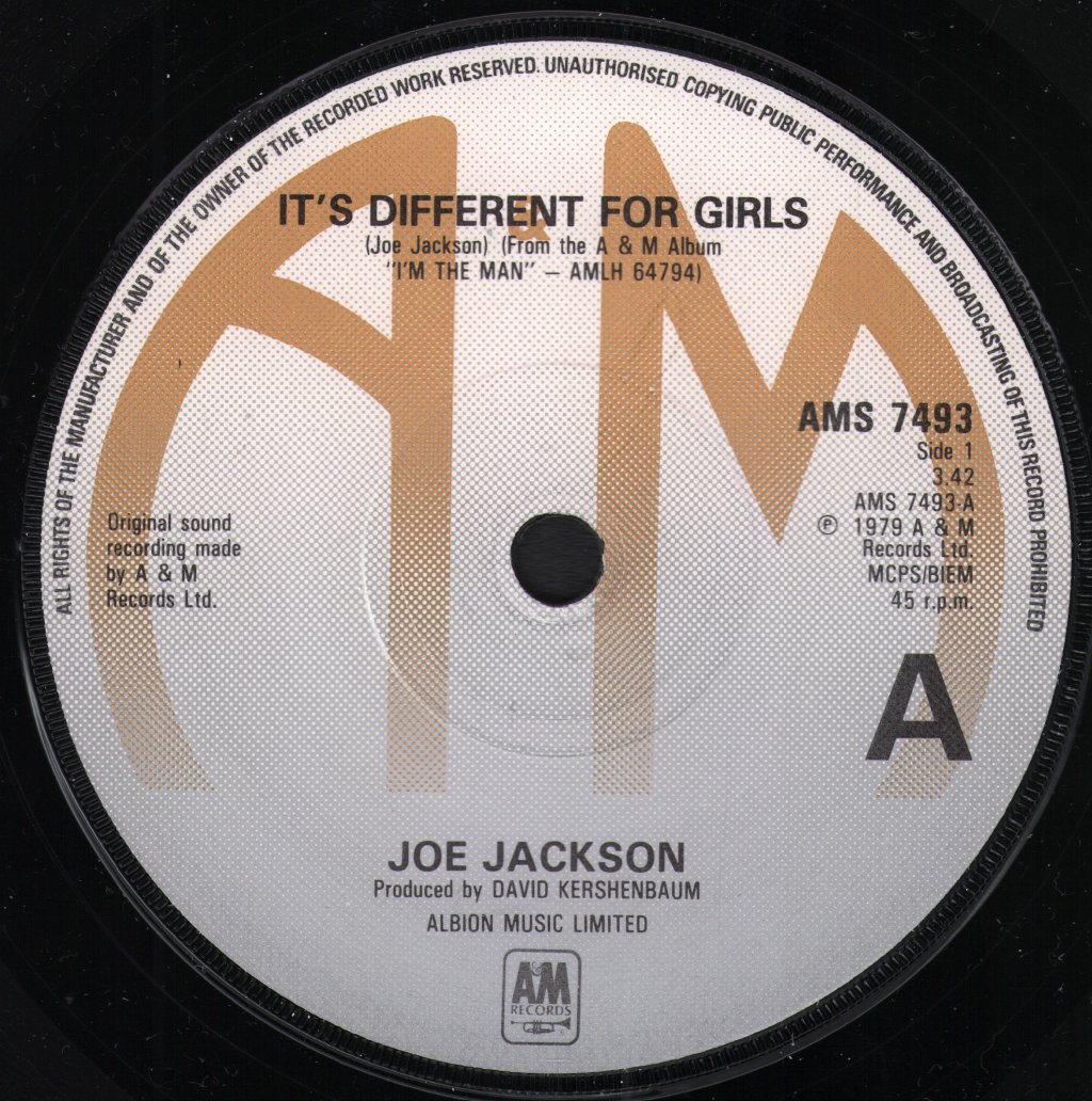 Joe Jackson - It's Different For Girls - 7 Inch