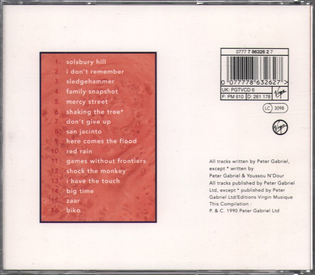 Peter Gabriel - Shaking The Tree: Sixteen Golden Greats - Cd