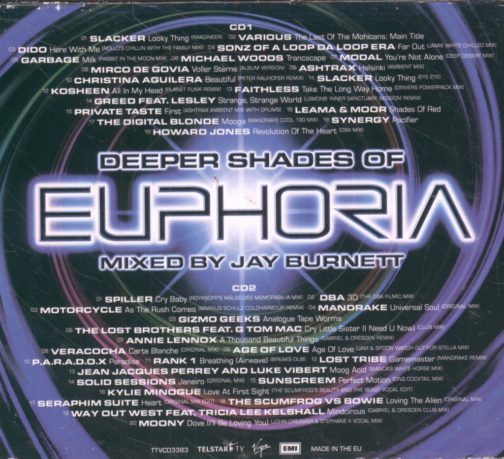 Various Artists - Deeper Shades Of Euphoria mixed by Jay Burnett - Cd Set