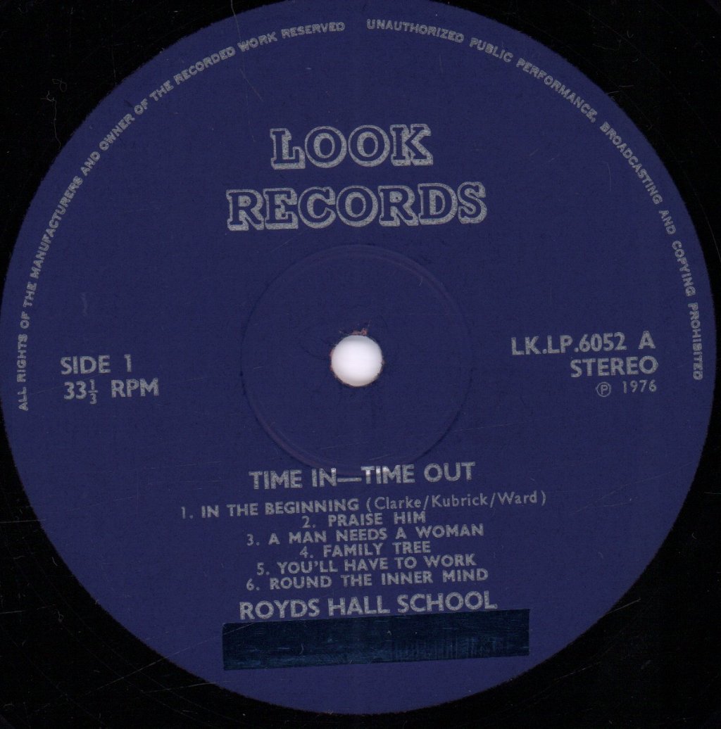 Rob Ward Mel Bawn Royds Hall School - Time In Time Out A Rock Opera - Lp