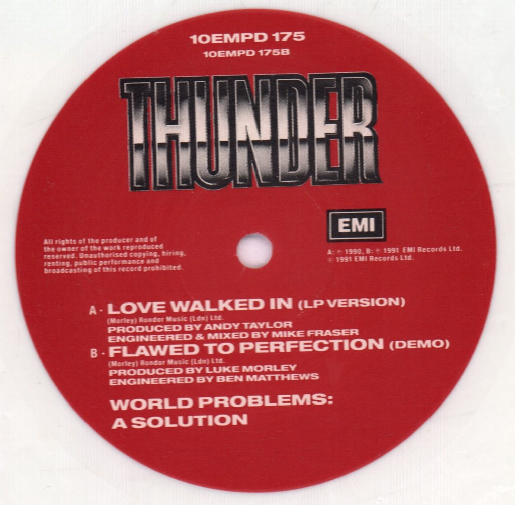Thunder - Love Walked In - 10 Inch