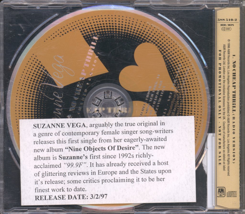 Suzanne Vega - No Cheap Thrill - Cd