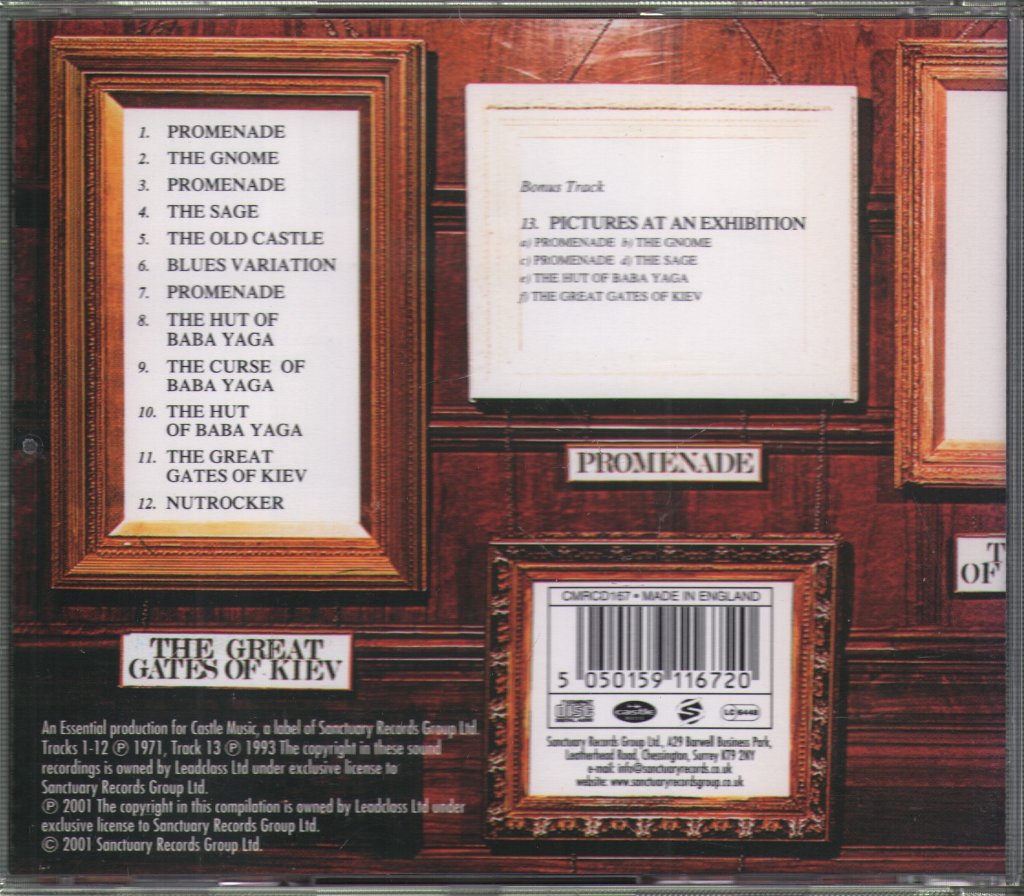 Emerson Lake And Palmer - Pictures At An Exhibition - Cd