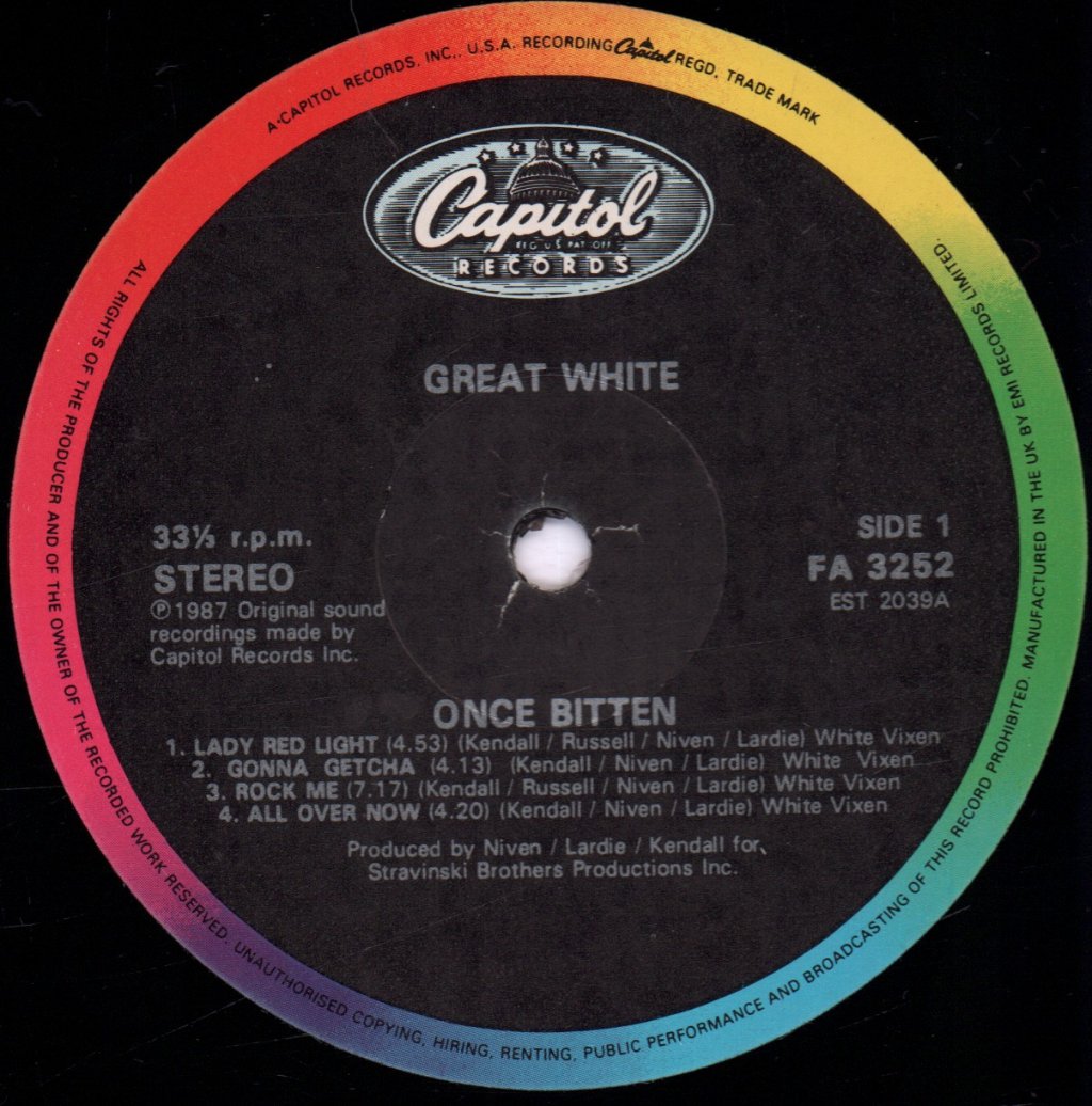 Great White - Once Bitten - Lp