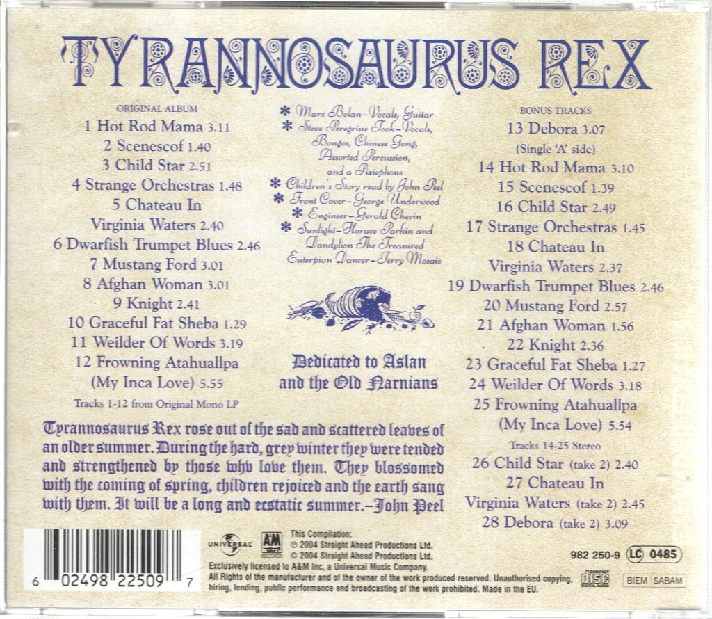 Tyrannosaurus Rex - My People Were Fair... - Cd