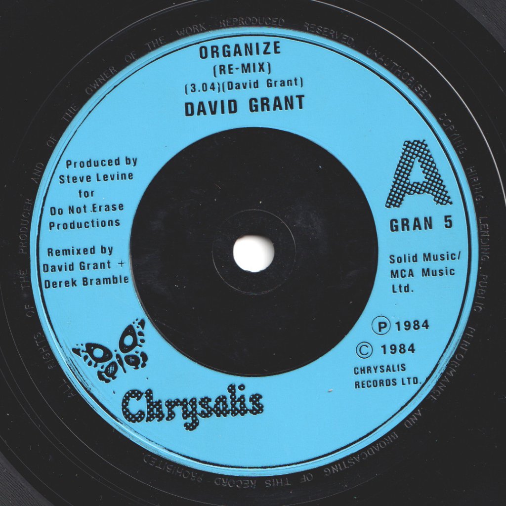 David Grant - Organize - 7 Inch