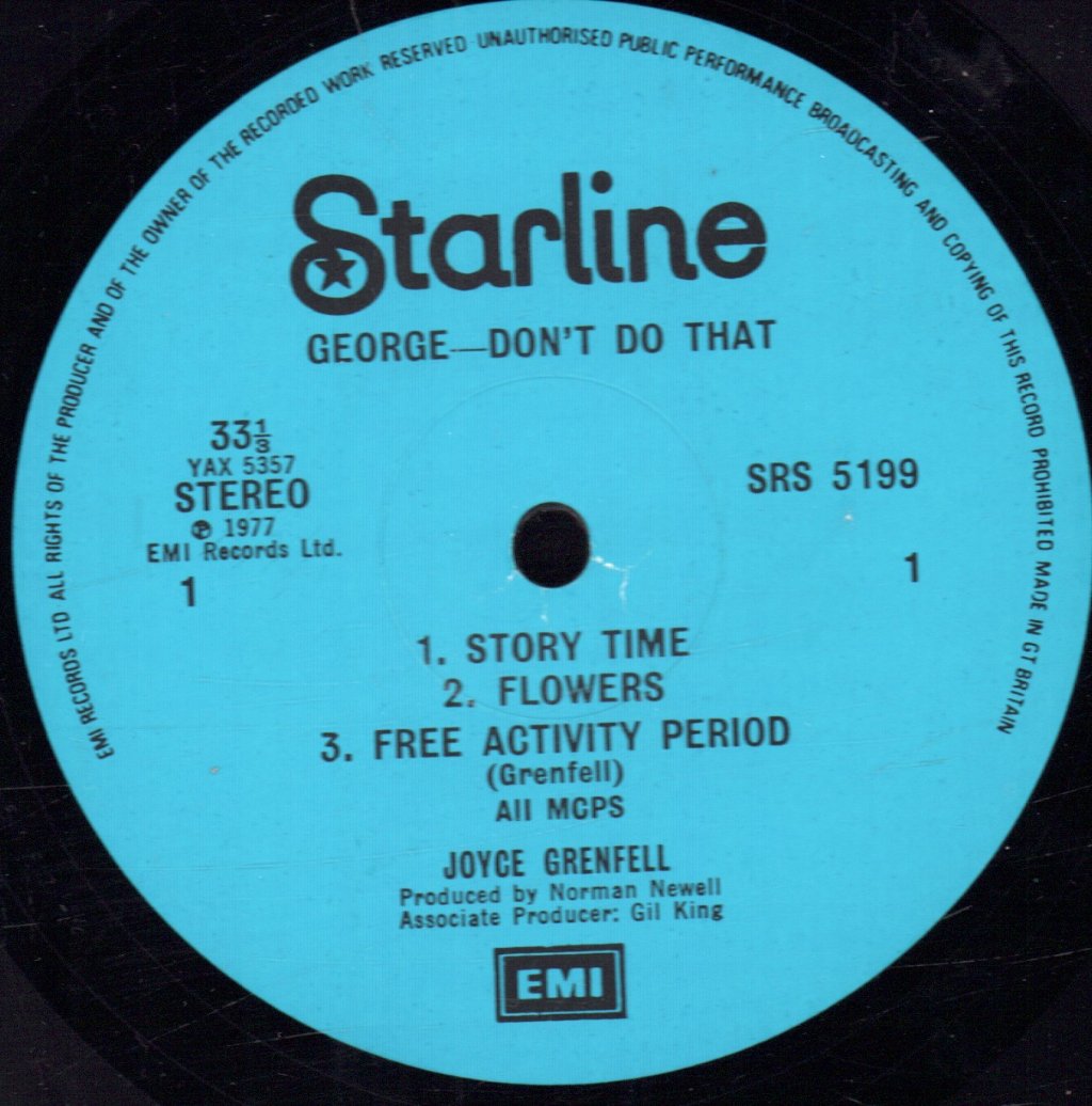 Joyce Grenfell - George Don't Do That - Lp