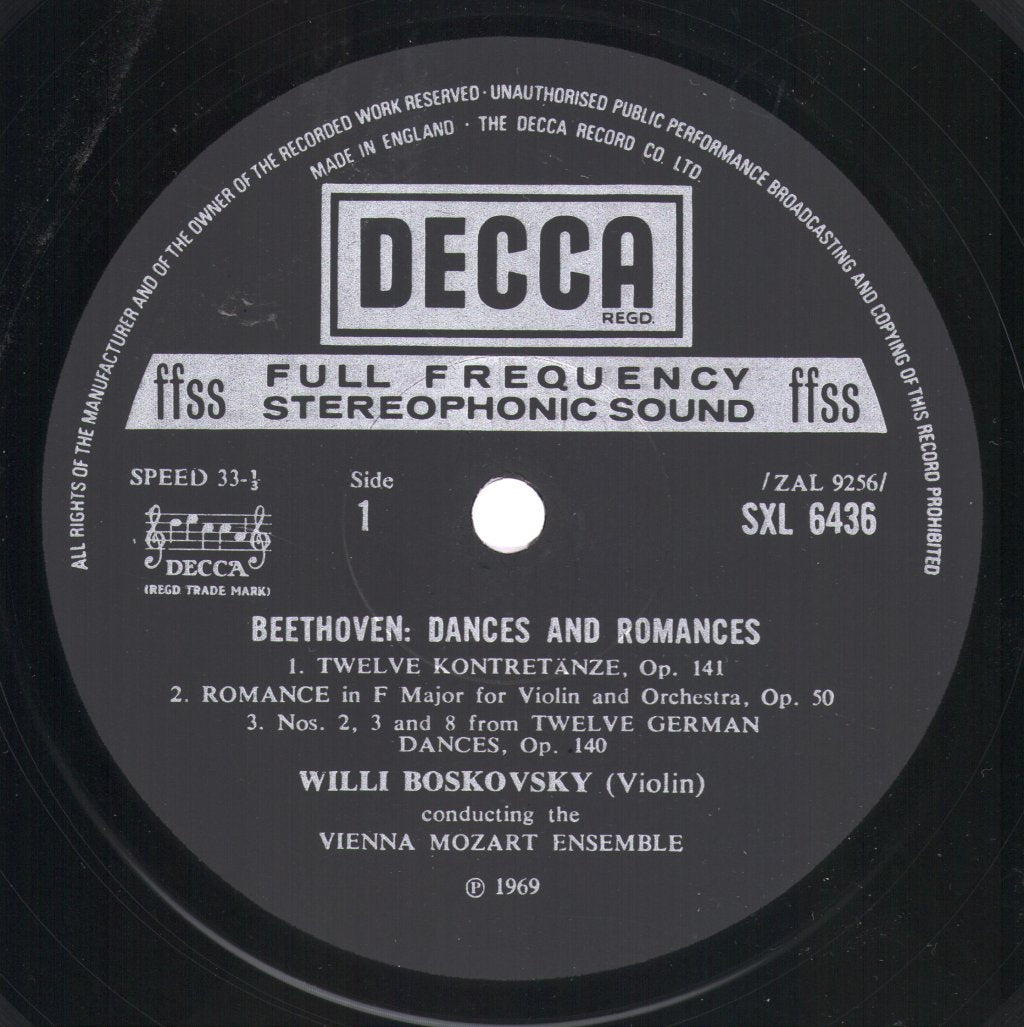 Vienna Mozart Ensemble / Willi Boskovsky - Beethoven - Dances & Romances - Lp