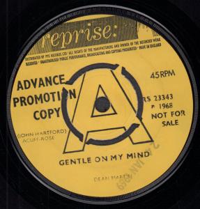 Dean Martin - Gentle On My Mind - 7 Inch