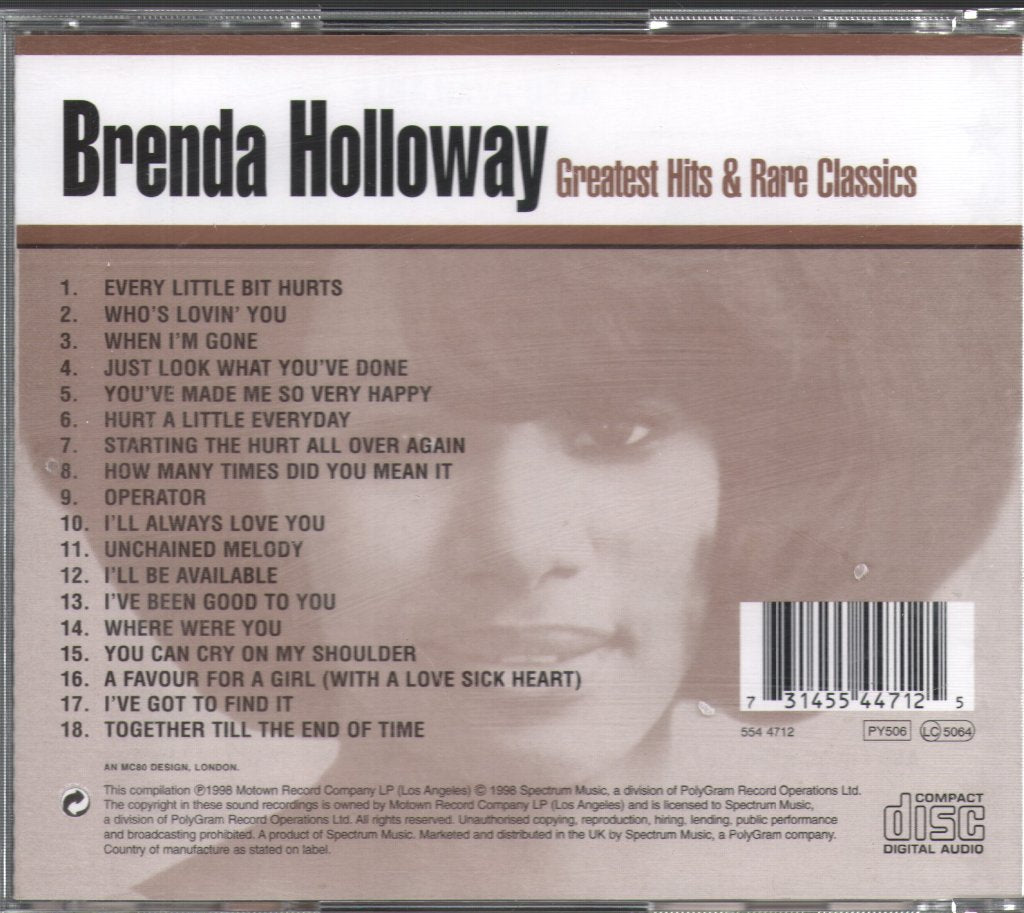 Brenda Holloway - Greatest Hits & Rare Classics - Cd