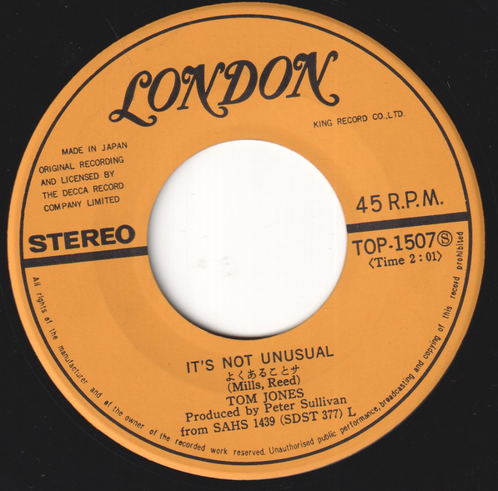 Tom Jones - It's Not Unusual - 7 Inch