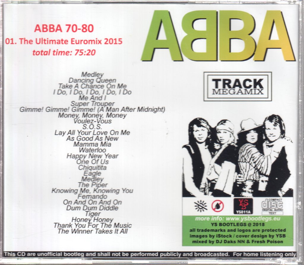 ABBA - 70 - 80 Ultimate Euromix 2015 - Cd