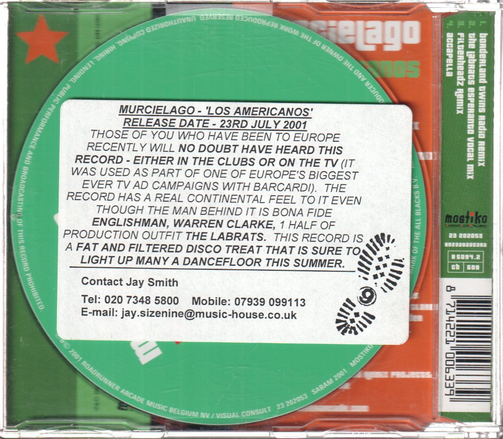 Murcielago - Los Americanos - Cd