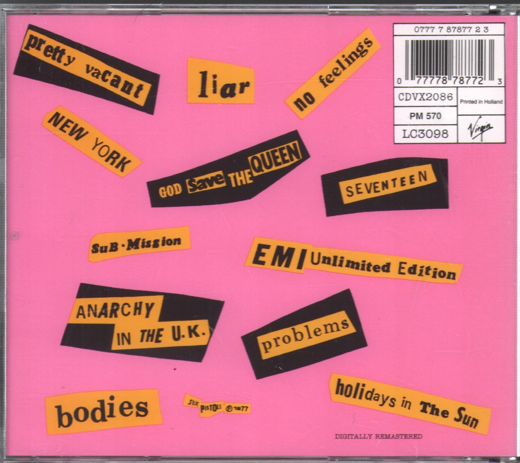 Sex Pistols - Never Mind The Bollocks - Cd