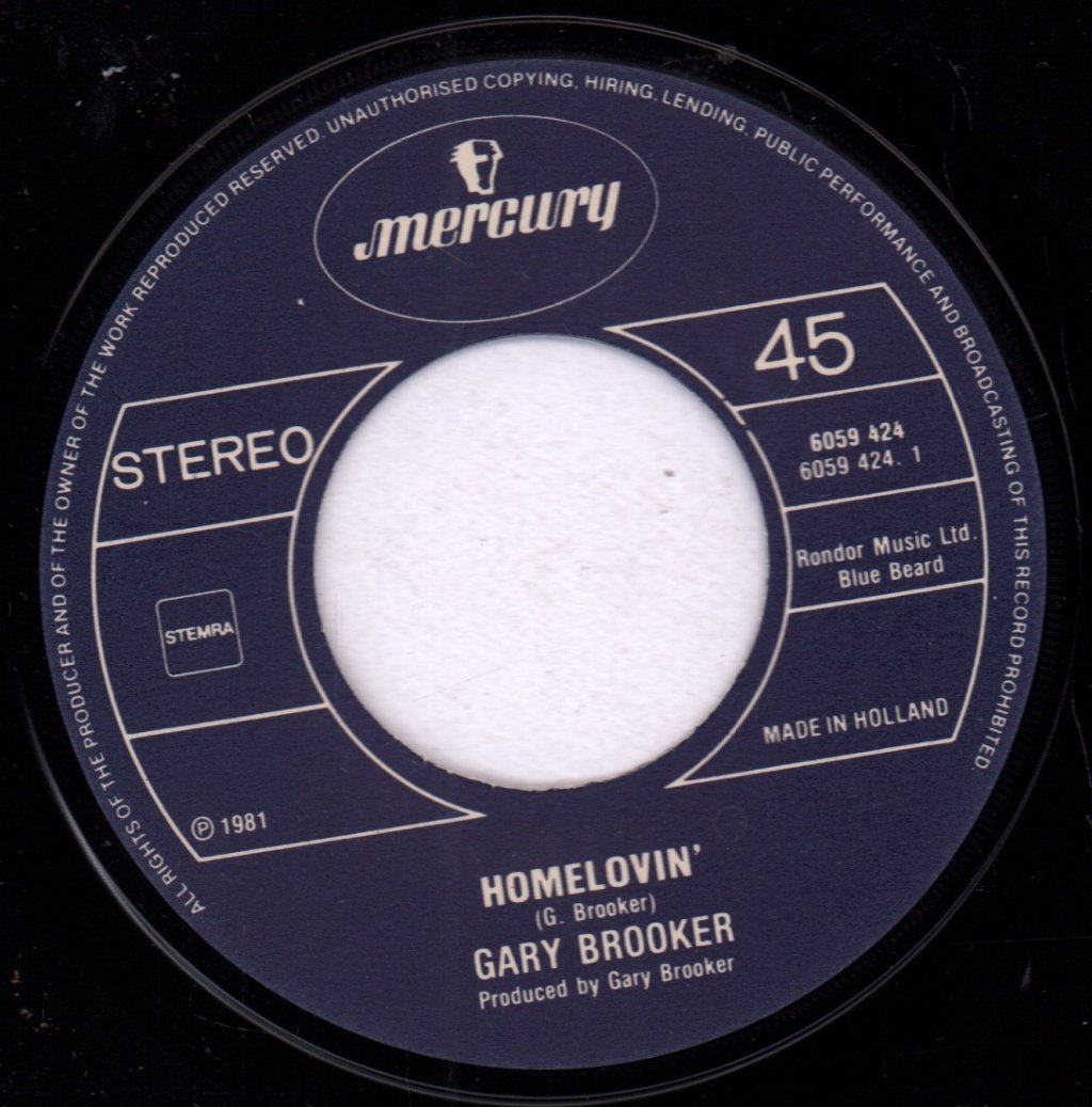 Gary Brooker - Homelovin' - 7 Inch
