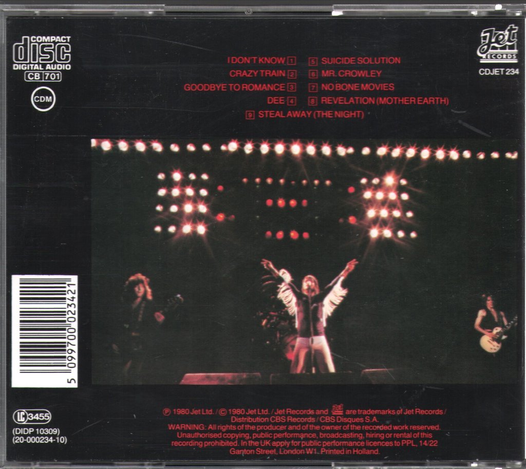 Ozzy Osbourne - Blizzard Of Ozz - Cd