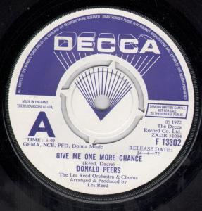 Donald Peers - Give Me One More Chance - 7 Inch