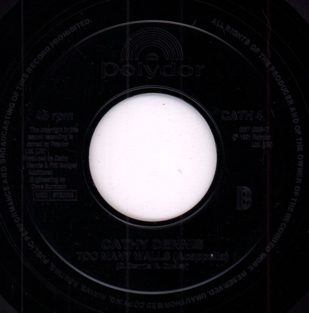 Cathy Dennis - Too Many Walls - 7 Inch
