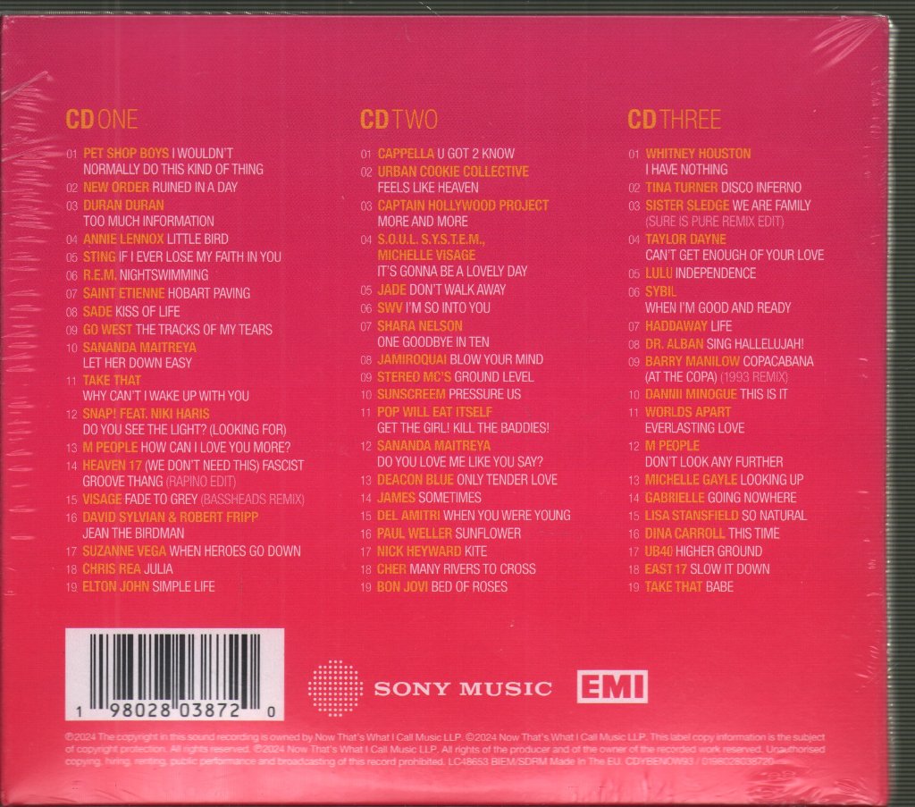 Various Artists - Now Yearbook Extra '93 (57 More Essential Hits From 1993) - Triple Cd