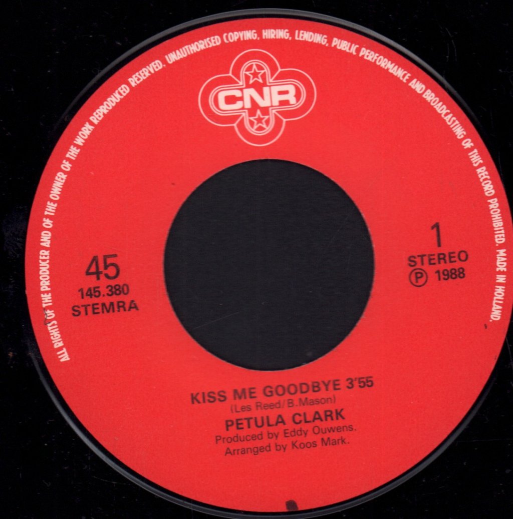 Petula Clark - Kiss Me Goodbye - 7 Inch